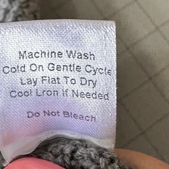 POL‎ NWOT SZ LGE Gray Cable Knit Lace Collar heavy Long Cardigan Sweater Dress - Picture 10 of 13